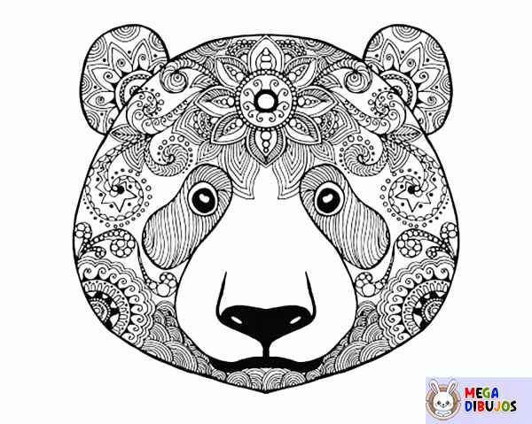 Dibujo para colorear Oso garabato