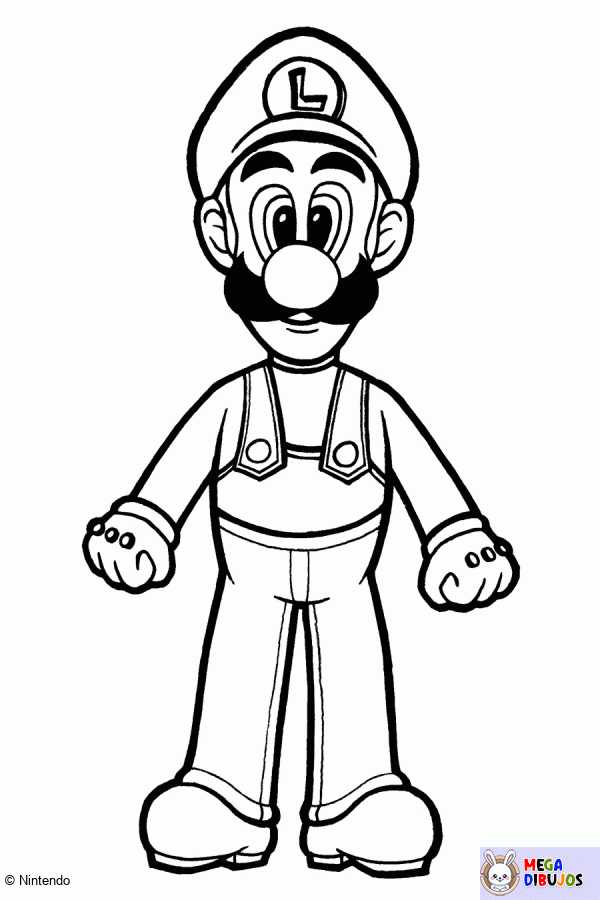 Dibujo para colorear Luigi