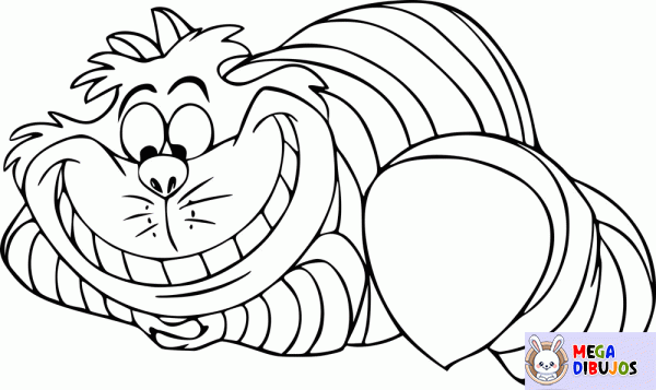 Dibujo para colorear Gato de Cheshire