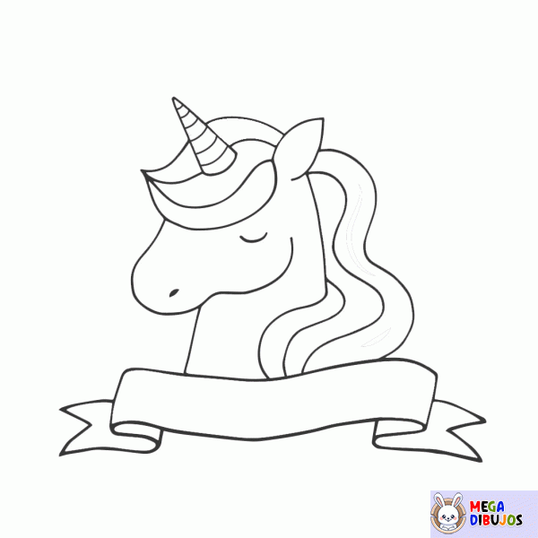 Dibujo para colorear Unicornio dormido