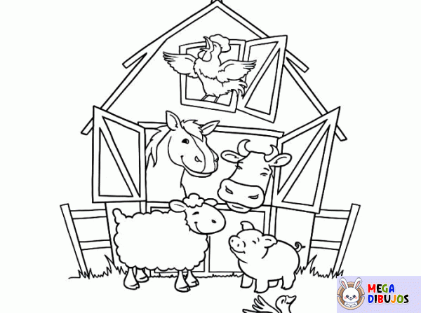 Dibujo para colorear Animales de granja