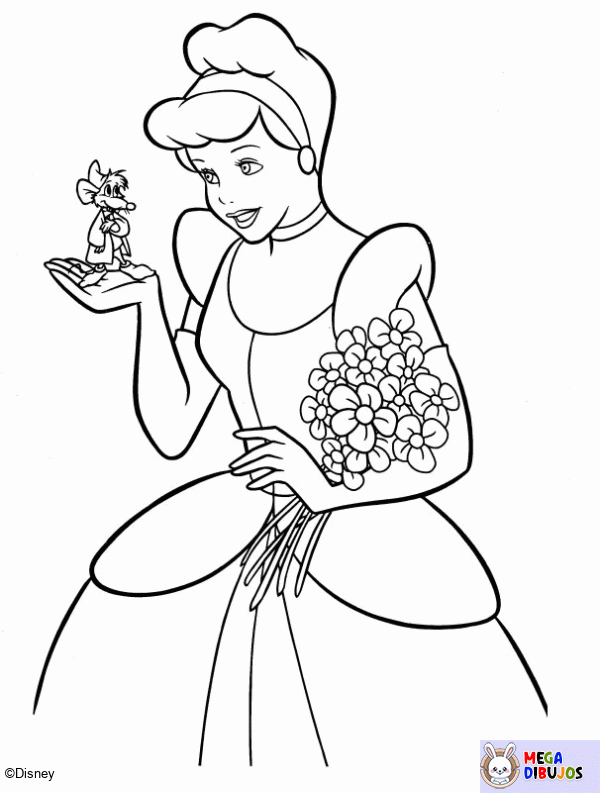 Dibujo para colorear Cenicienta