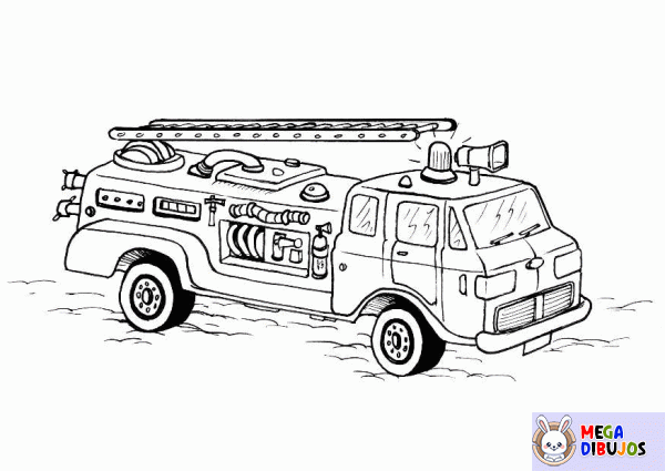 Dibujo para colorear Camión de bomberos