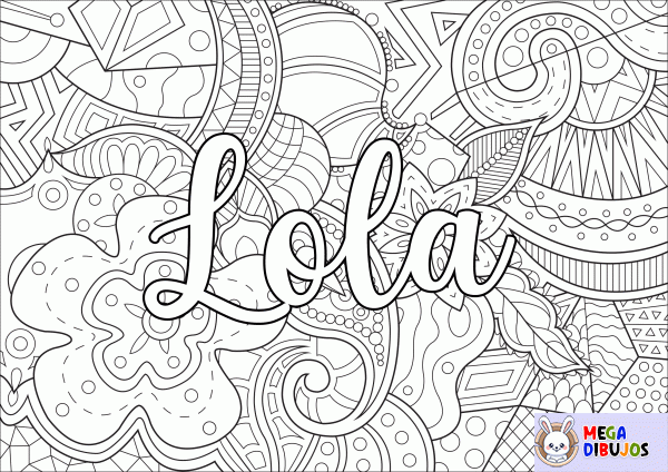 Dibujo para colorear Dibujo para colorear nombre - Lola