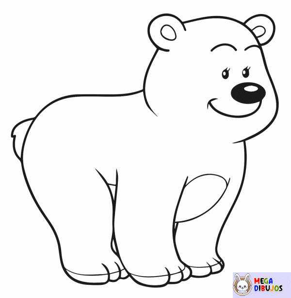 Dibujo para colorear Oso pardo u oso polar