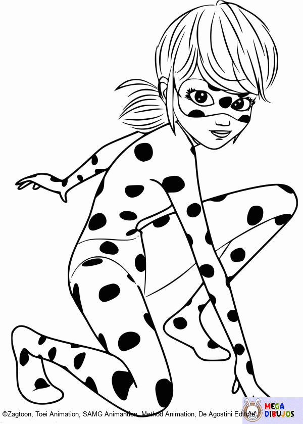 Dibujo para colorear ¡Ladybug tiene una misión!