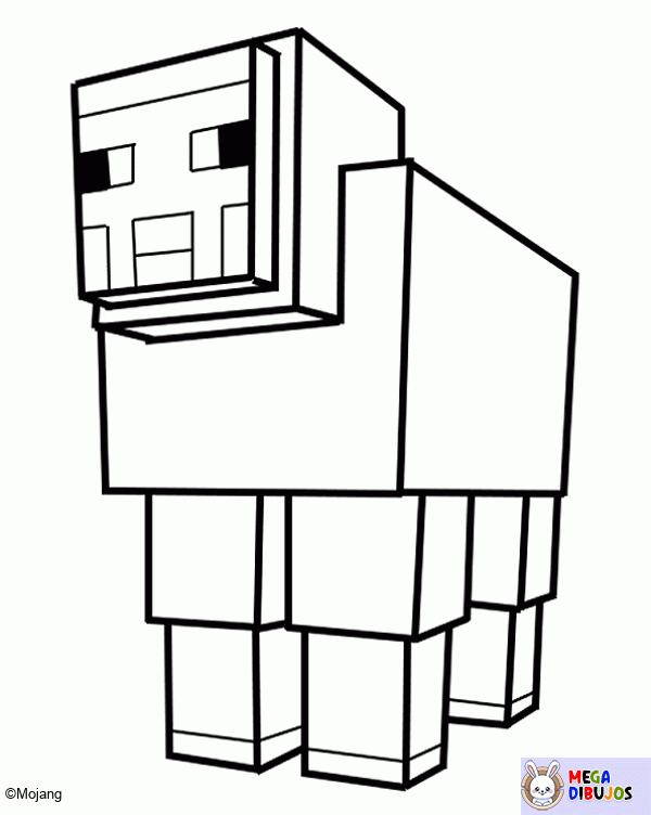 Dibujo para colorear Minecraft ovejas