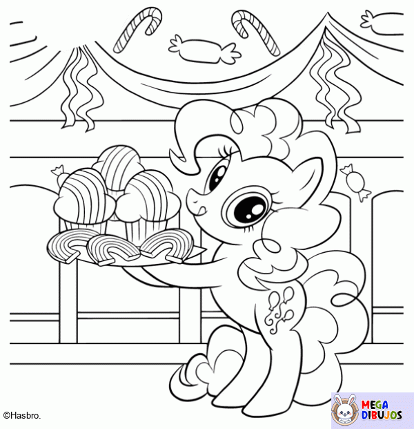 Dibujo para colorear Pinky Pie - Mi pequeño pony