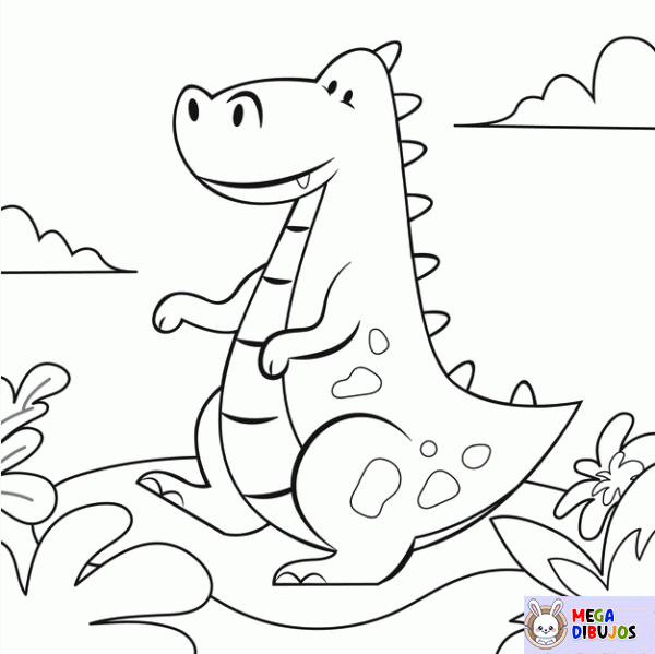 Dibujo para colorear Buen dinosaurio