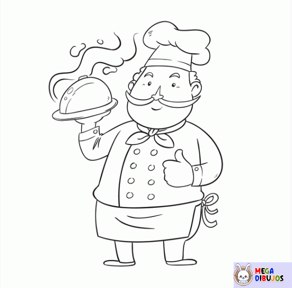 Dibujo para colorear Cocinero