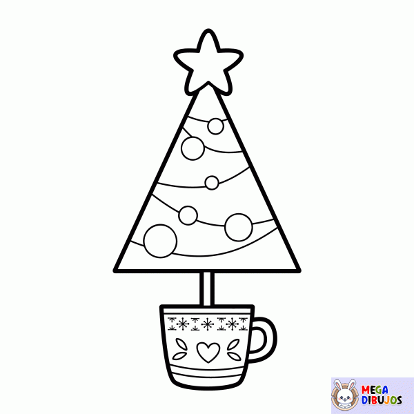 Dibujo para colorear Árbol de navidad para colorear