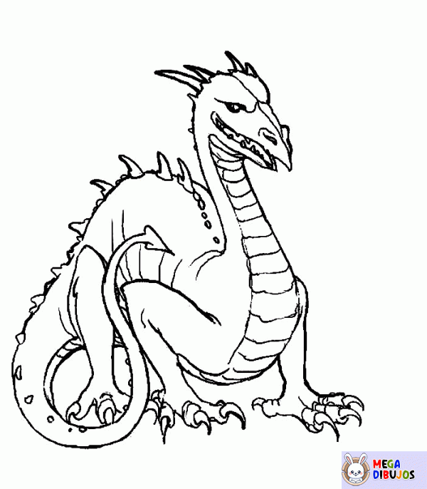 Dibujo para colorear Dragón aterrador