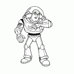 Dibujo para colorear Buzz Lightyear en el Comando Estelar