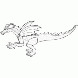 Dibujo para colorear Dragon volador