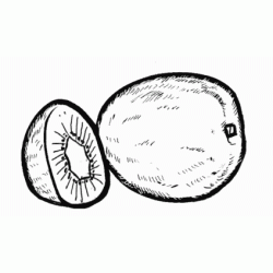 Dibujo para colorear Kiwi