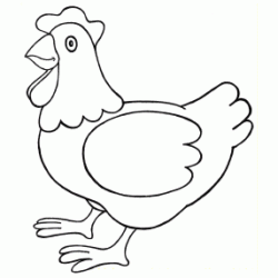 Dibujo para colorear Gallinita