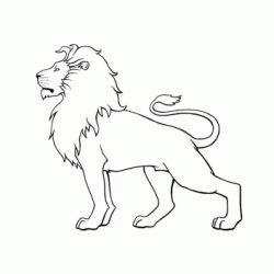 Dibujo para colorear León majestuoso