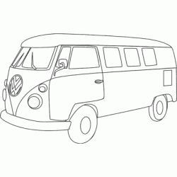 Dibujo para colorear Autobús vw