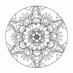 Dibujo para colorear Mandalas de flores