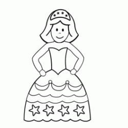 Dibujo para colorear Princesa estrellada