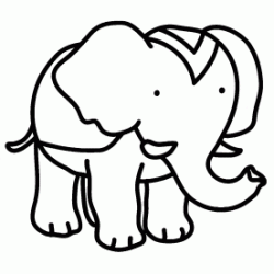 Dibujo para colorear Elefante