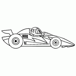 Dibujo para colorear Coche de carreras