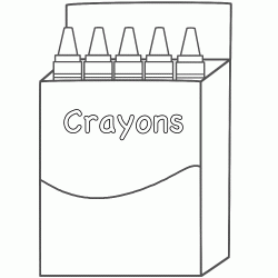 Dibujo para colorear Caja de crayones de cera