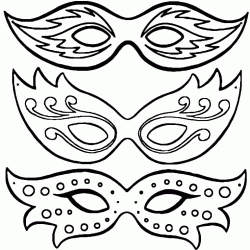 Dibujo para colorear Máscaras de Carnaval