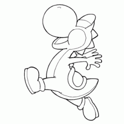 Dibujo para colorear Alegre Yoshi