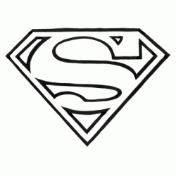 Dibujo para colorear Logotipo de superman