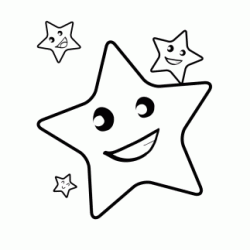 Dibujo para colorear Estrellas sonrientes