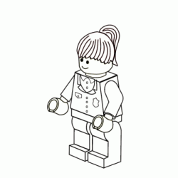 Dibujo para colorear Lego mujer policía