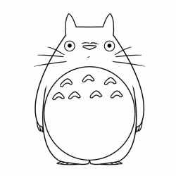 Dibujo para colorear Mi vecino Totoro