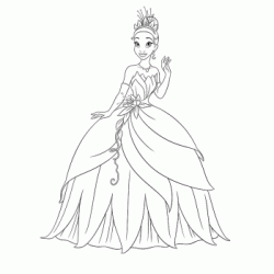 Dibujo para colorear Tiana