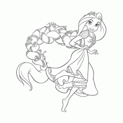 Dibujo para colorear Rapunzel