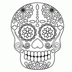 Dibujo para colorear Esqueleto mexicano