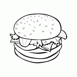 Dibujo para colorear Hamburguesa