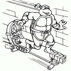 Dibujo para colorear ¡Cowabunga!