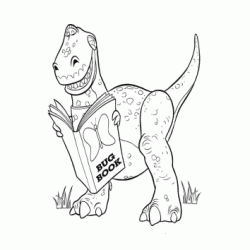 Dibujo para colorear Rex el Tiranosaurio Rex