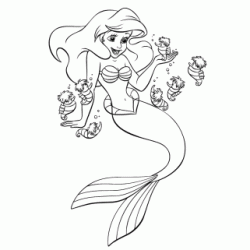 Dibujo para colorear Ariel la sirenita