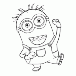 Dibujo para colorear Minion lindo