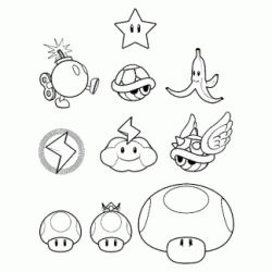 Dibujo para colorear Súper Mario Superpoderes