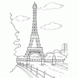 Dibujo para colorear Caminar en paris