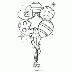 Dibujo para colorear Globos