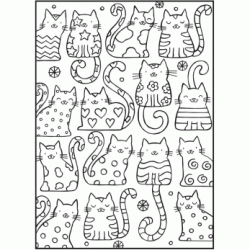 Dibujo para colorear Gatitos