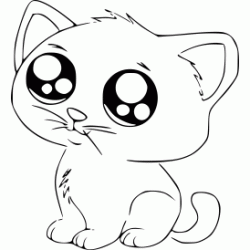 Dibujo para colorear Gatito