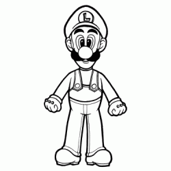 Dibujo para colorear Luigi