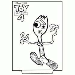 Dibujo para colorear Tenedor - Toy Story 4