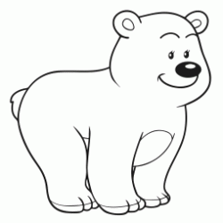 Dibujo para colorear Oso pardo u oso polar