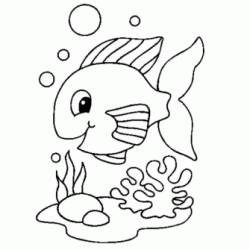 Dibujo para colorear Peces de fondo marino